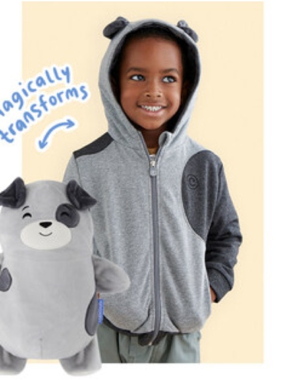 Cubcoats Pimm The Puppy 2 in 1 Transforming Pullover Hoodie & Plushie size 10
